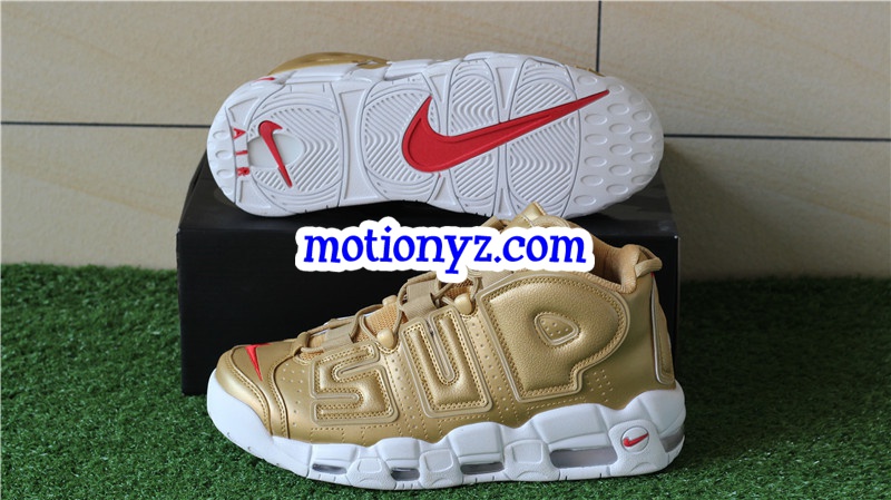 Supreme x Nike Air More Uptempo Gold